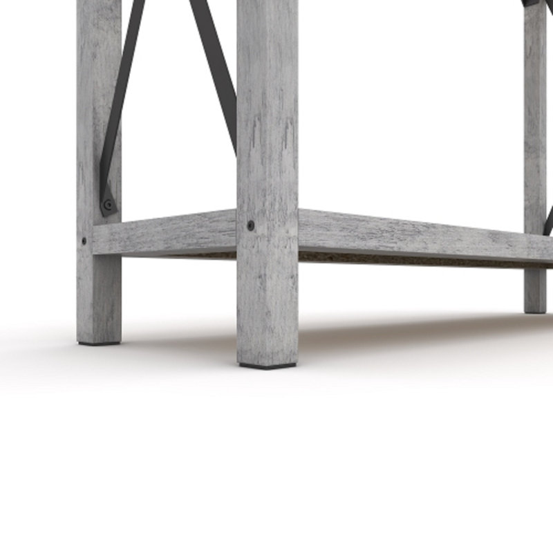Bois massif 30 po Leighana, Gris
