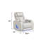 Fauteuil inclinable de style moderne avec revêtement en bois et fonction de massage inclus - beige-1076537322