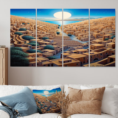 Tercel - City Buildings Wall Art Set 4 Piece