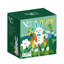 Lapin gonflable avec carotte et œufs de Pâques