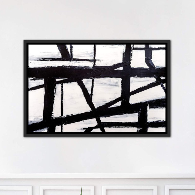 « Building Blocks II » par Nikki Chauhan, reproduction d’art, H 18 po x l 26 po x P 1,5 po, Toile avec cadre noir