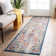 Beverly Oriental Orange/Blue/Cream Area Rug