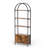 Rotten Wood Color Display Case Curved Iron Pipe Double Door 3 Tiers