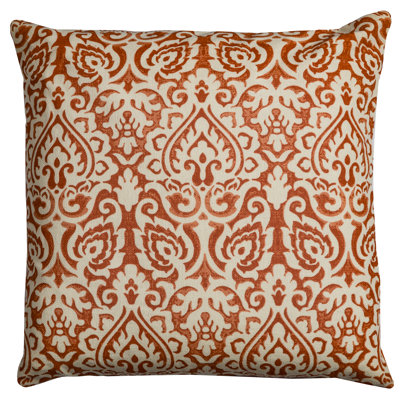 Godines Damask Cotton Reversible Throw Pillow