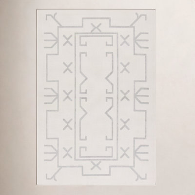 Cobblefield Cream Gray Geometric Outdoor Rug