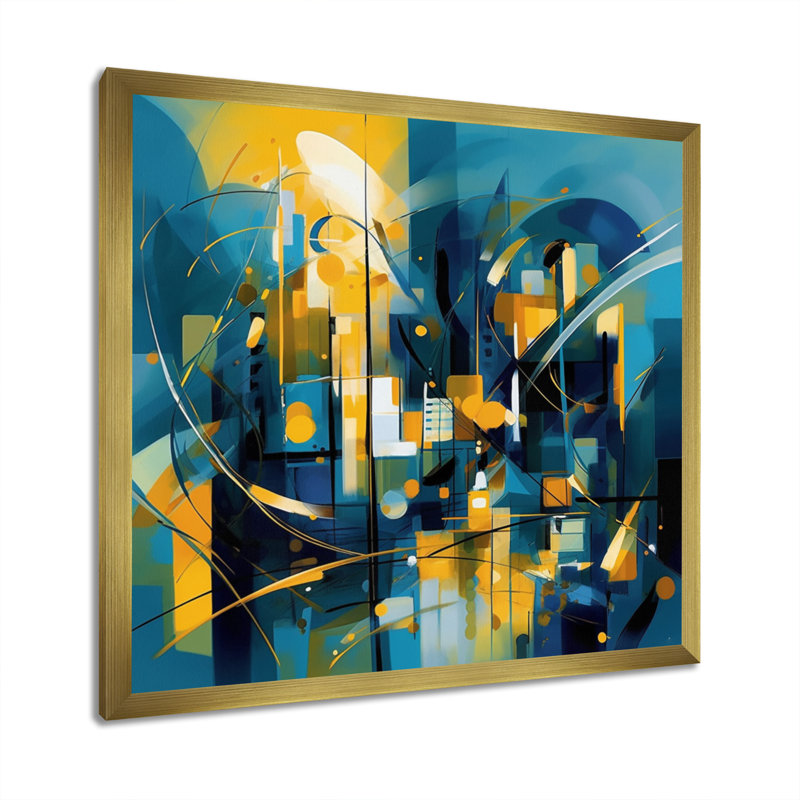 «Nittaya Elegance Of Marble II» sur toile, H 30 po x l 30 po x P 1 po, Cadre flottant doré