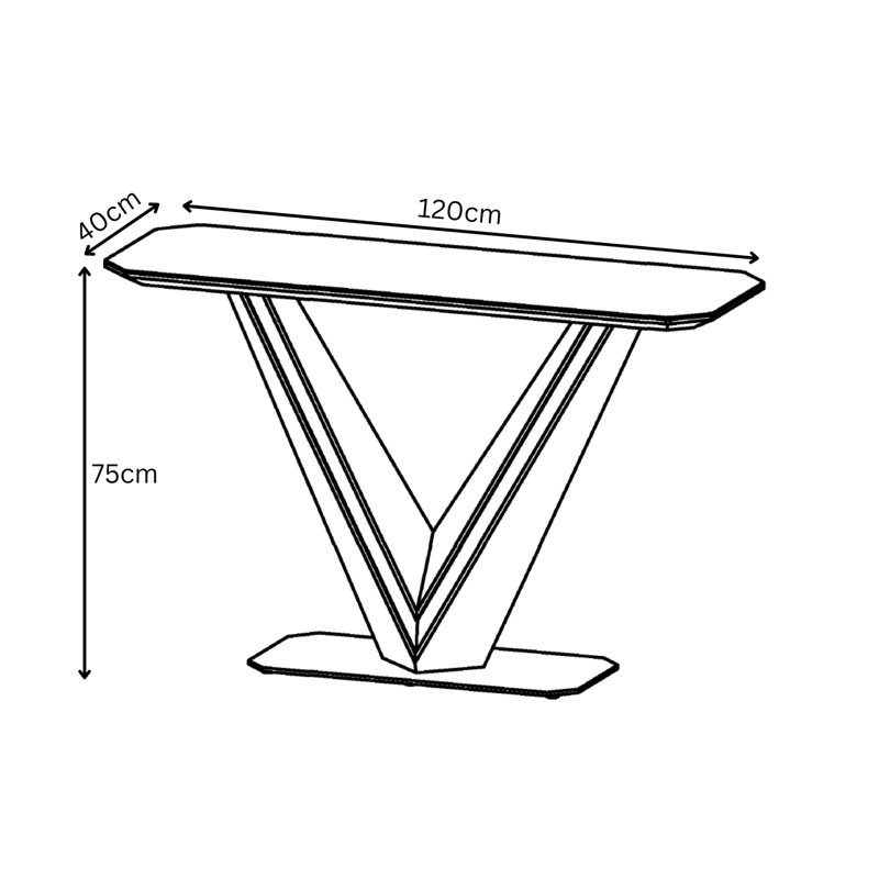 Dusek Ceramic Console Table