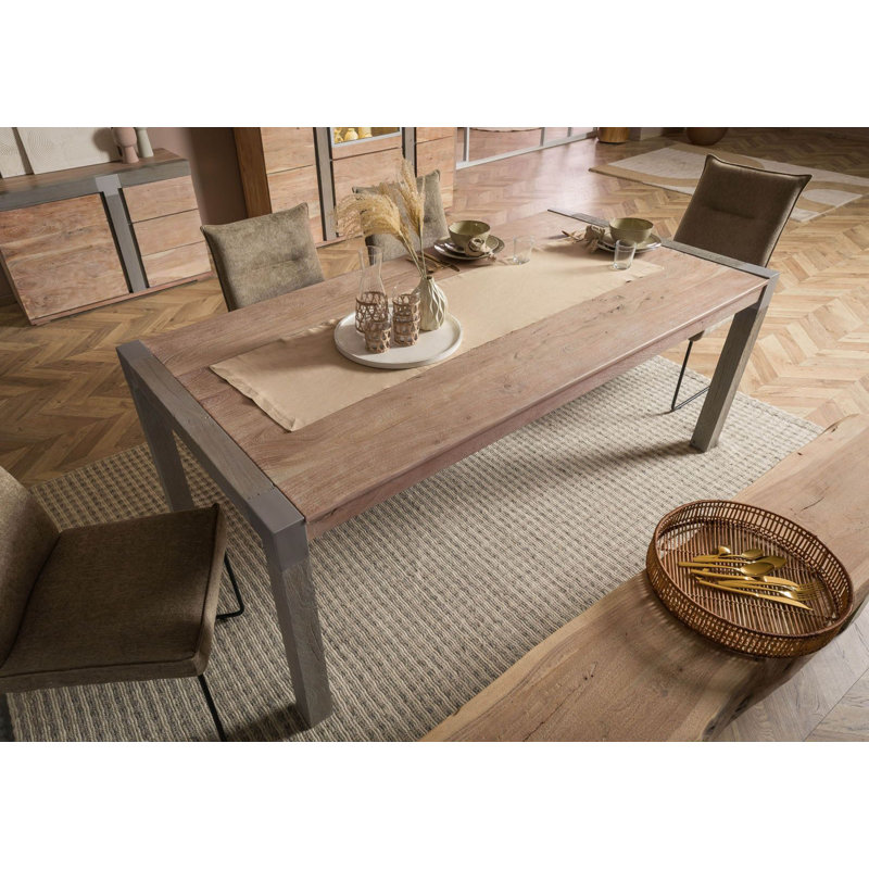 Amsterdam Acacia Solid Wood Dining Table, 76cm H x 180cm L x 95cm W