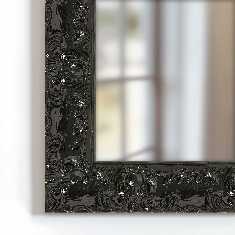 Lavo Flat Mirror, Electric Black, 43" x 43"
