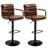  High Back Faux Leather Adjustable Swivel Counter Bar Stools-478387194