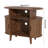 Round Record Player Stand With Charging Station, Turntable Stand Table With Open Storage, Audio Rack-1412725777