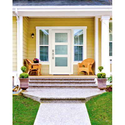 36x80 3 Lite Wide SDL Mahogany FiberCraft Front Door