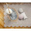 Biscuit Cotton Polka Dots Area Rug in White/Pink