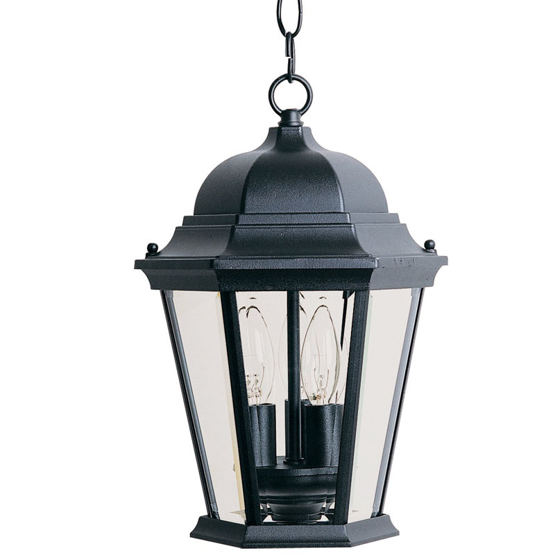 Lanterne suspendue d'extérieur 3 lumières Treshawn, Noir