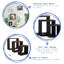 Harbour Housewares Modern Box Floating Wall Shelves - 25cm - Black - Pack of 6