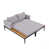 Coussin gris / cadre noir est en rupture de stock