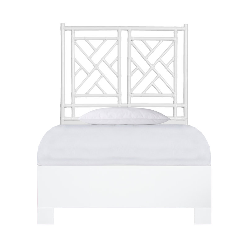 Chippendale Open-Frame Bed, Extra-long Twin, White