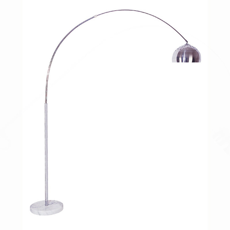 Lampe sur pied 85 po en métal avec base en marbre blanc