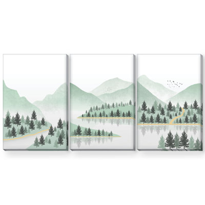 Summer Wilderness - 3 Piece Print on Canvas