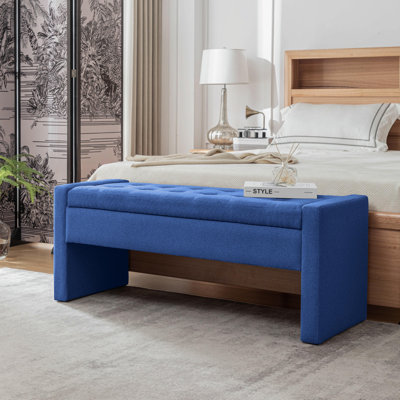 Rasner Upholstered Flip Top Storage Bench
