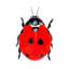 Statuaire de jardin en forme de coccinelle en métal Mamanbai
