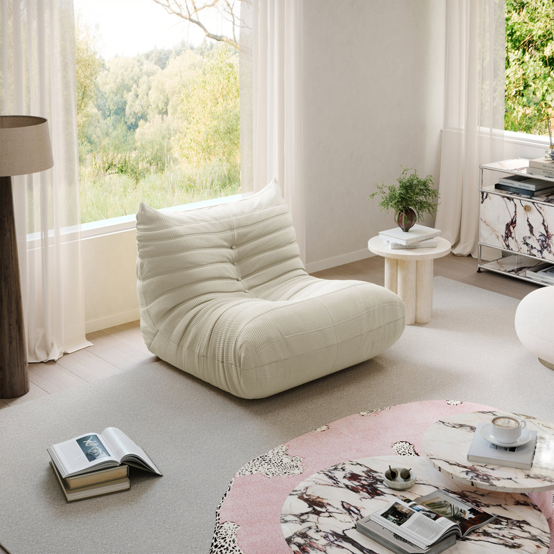 Fauteuil à billes Castille Lazy, Crème