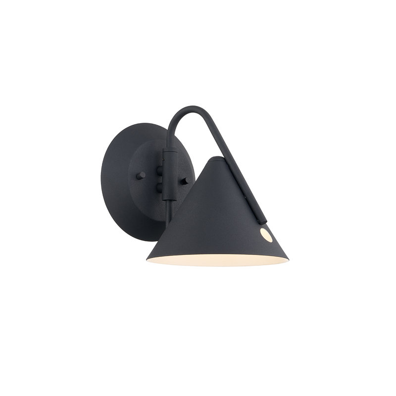 Applique murale à DEL 1 lumière Zag - noir mat texturé Zag, Noir, noir, noir, noir