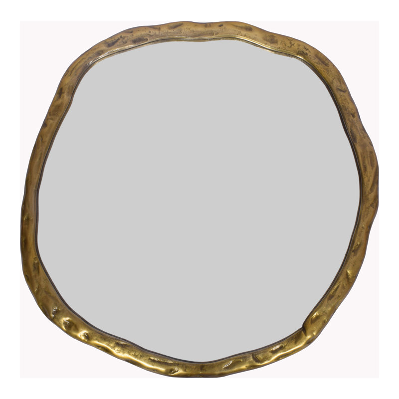 Nola Aluminum Novelty Mirror, 36.5" x 36.5", Gold
