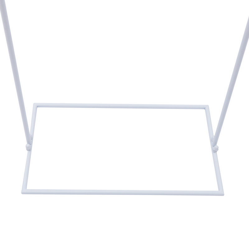 Support pour arche de mariage avec base en métal 20,87 x 12,6 x 61,02 po, Blanc