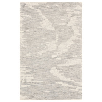 Niquan Abstract Ivory Hand-Hooked Area Rug