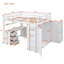 Lit mezzanine avec tiroirs, bureau et garde-robe-202601684-202601685