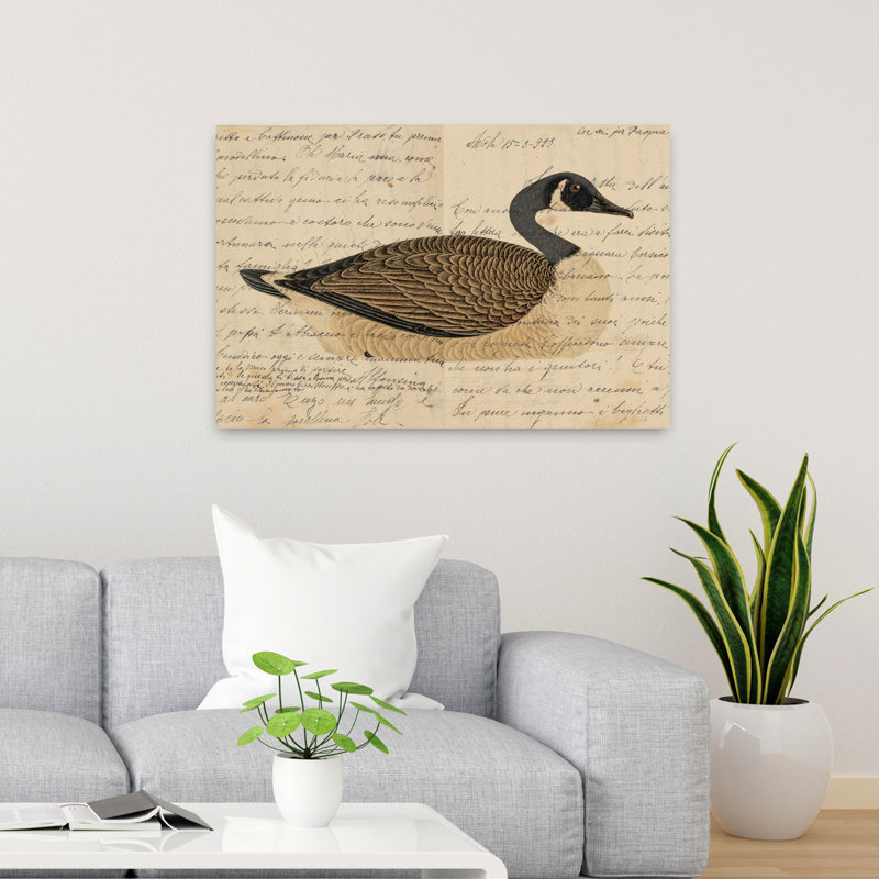 Canada Goose, oiseau rétro, art animalier, H 36 po x l 24 po