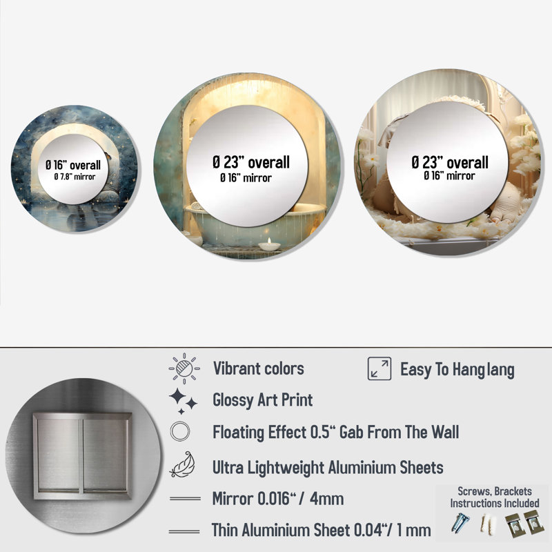 Dirck Round Wall Mirror