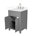 Dark Gray with Brushed Nickel Trim