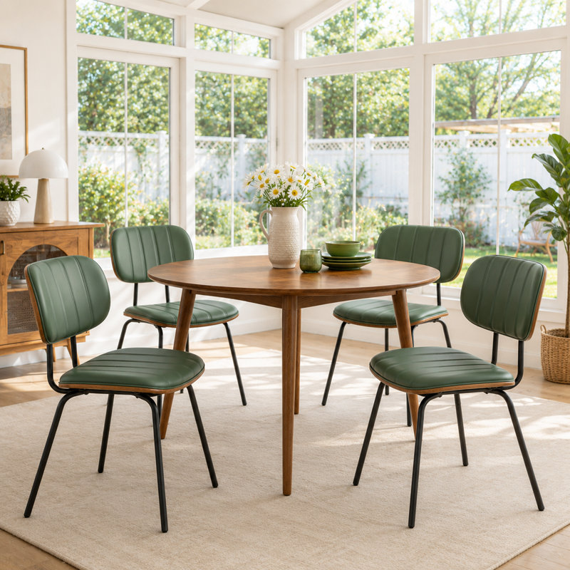 Laykyn Upholstered Dining Chair, Green