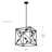 Andi 4 - Light Square Metal Cage Open Frame Pendant Lamp Industrial Filament