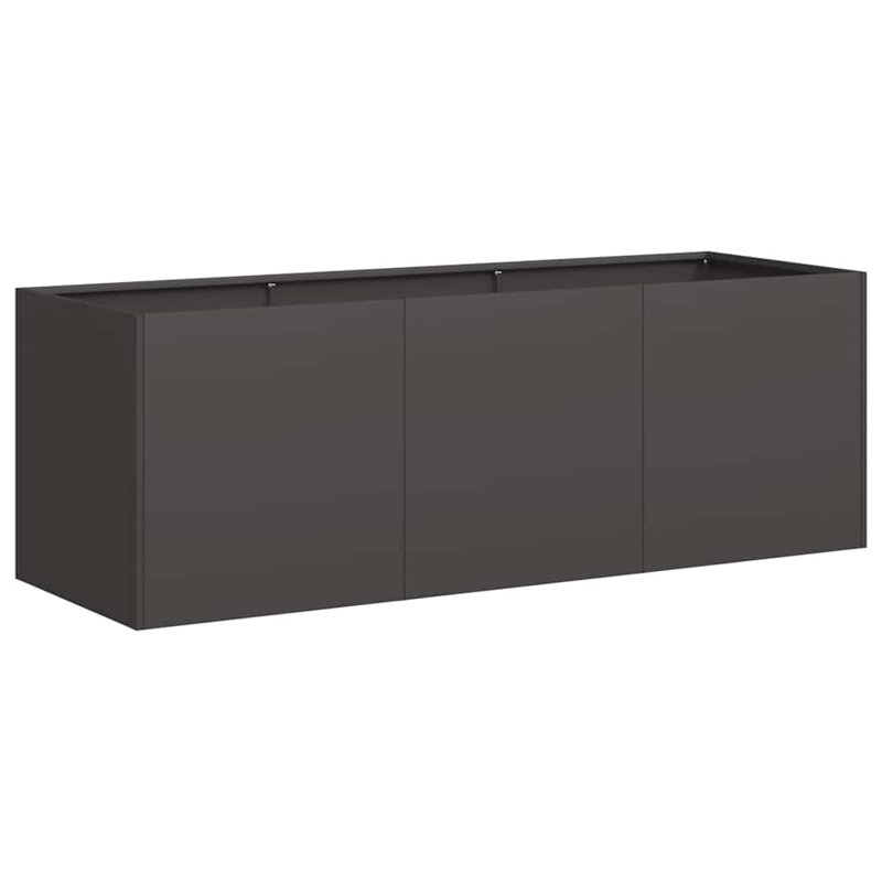 Metal Planter Box, 15.75" H x 47.24" W x 15.75" D, Black