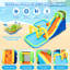 Jeu gonflable pour enfants avec glissade d'eau 13,94 pi x 11,15 pi avec glissade d'eau