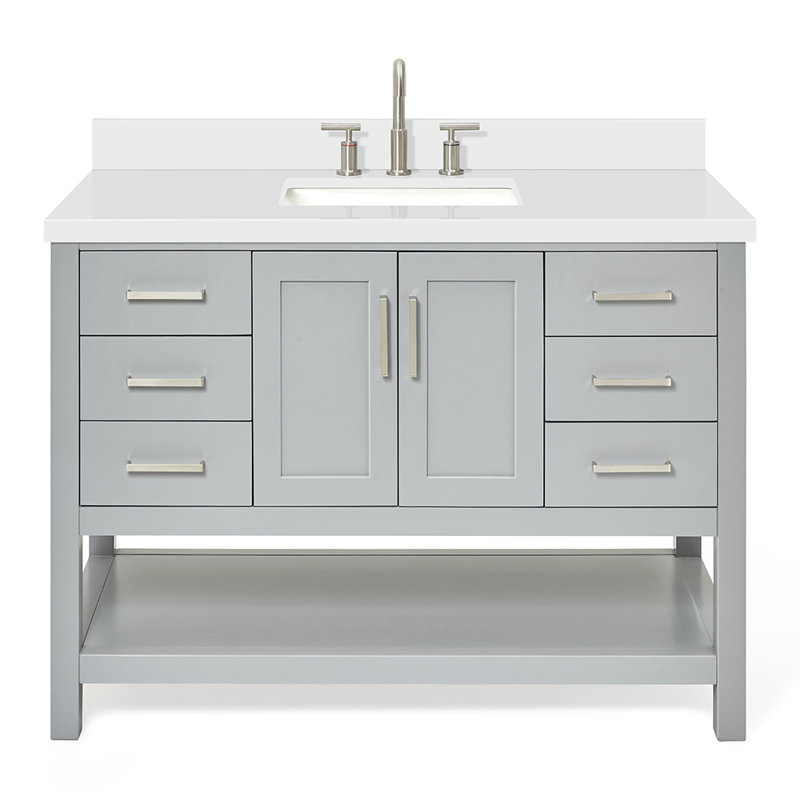 Magnolia Bath Vanity Rectangular Basin S049SWQ, Gray, Oval
