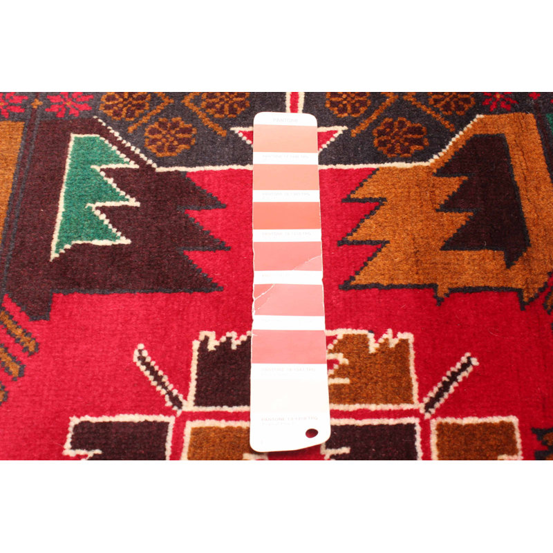 Tapis rouge Teimani 2 pi 10 po x 4 pi 7 po