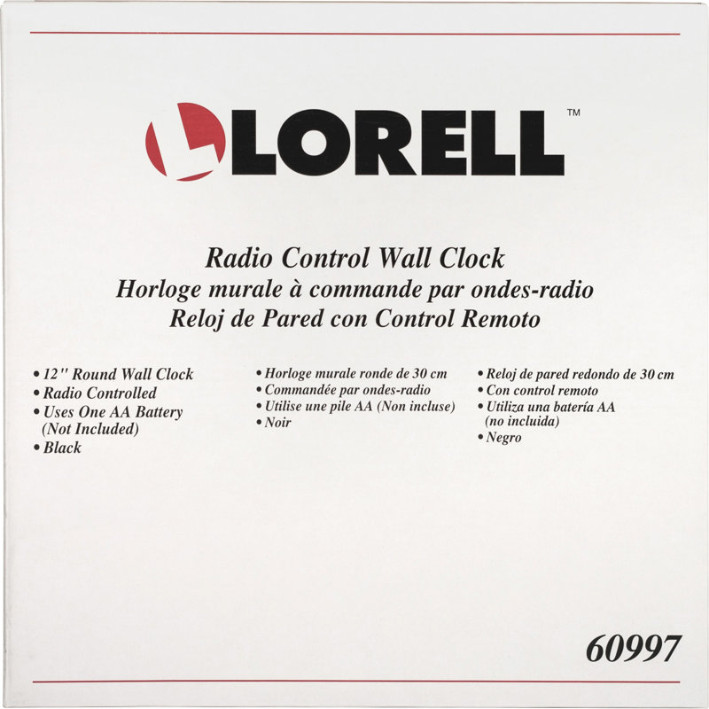 Horloge murale 11 po radio controlée