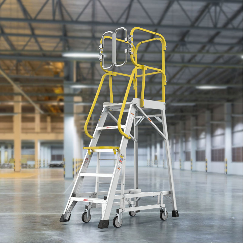 Échelle plateforme en aluminium à 5 marches 375 lb