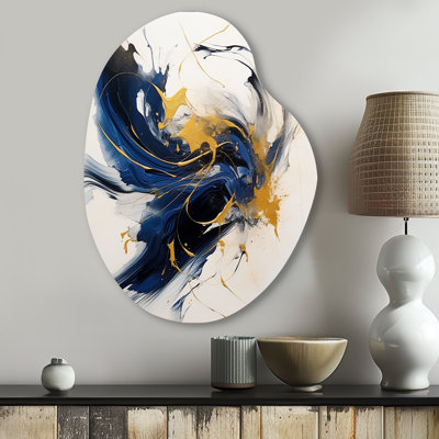 Erith - Fractals Asymmetrical Metal Art, Modern Unique Shape Metal Print