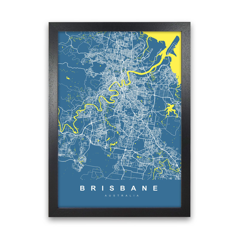 Brisbane I - Print, Black Paper, 34cm H x 25cm W x 3cm D