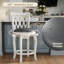 Swivel Upholstered Stool with Solid Wood Frame-2069739330-2069739332