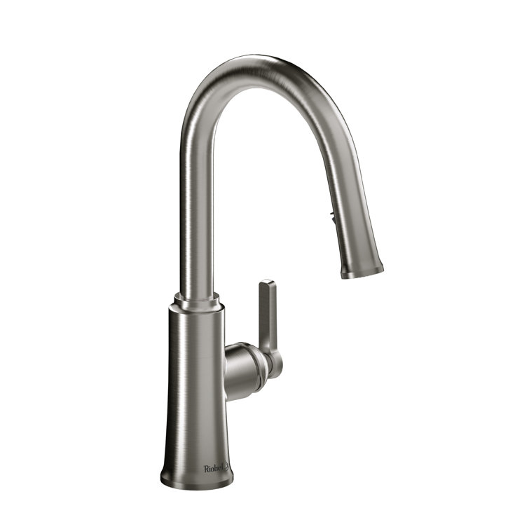 Trattoria™ Solstice Pull Down Single Handle Kitchen Faucet with Boomerang Fully Retractable Spray Technology