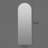 LED Full Length Wall Mirror With Symmetrical Arch Design, 3-Color Dimmable Lighting