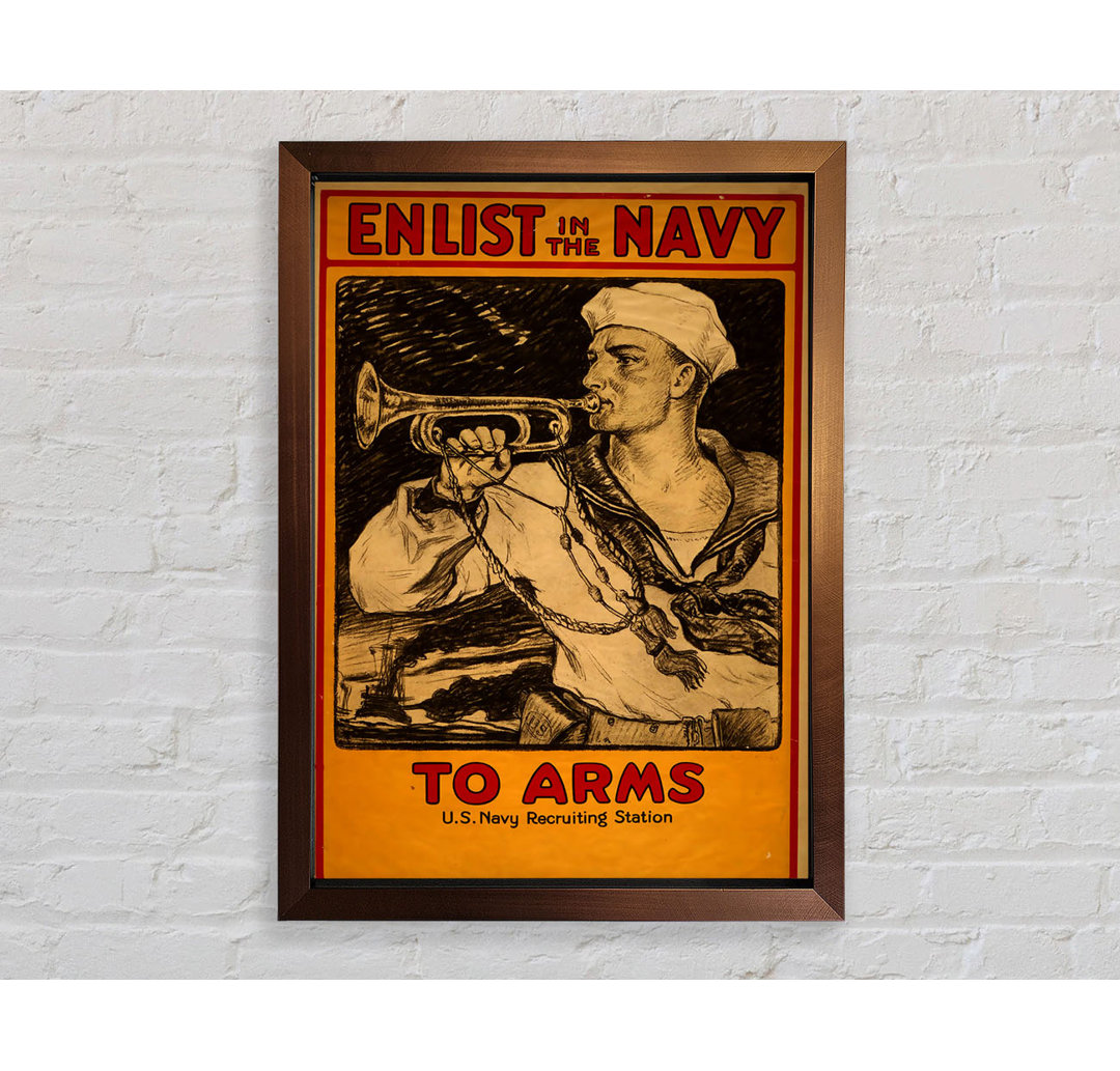 Enlist In The Navy - Einzelner Bilderrahmen Kunstdrucke