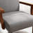 Fabric accent arm chair set of 2 with round wood table - elegant and comfortable addition to any room