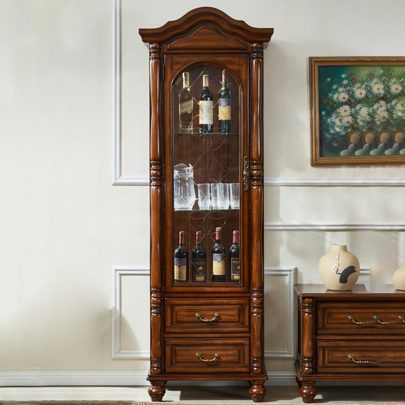 Vitrines en bois massif noisette + verre